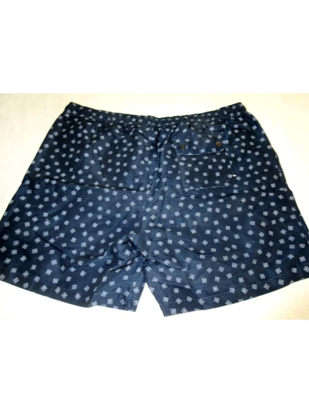 Oobe Brand Men's Kona Swim Trunks Navy Blue White Dotted Squares Sizes NWT